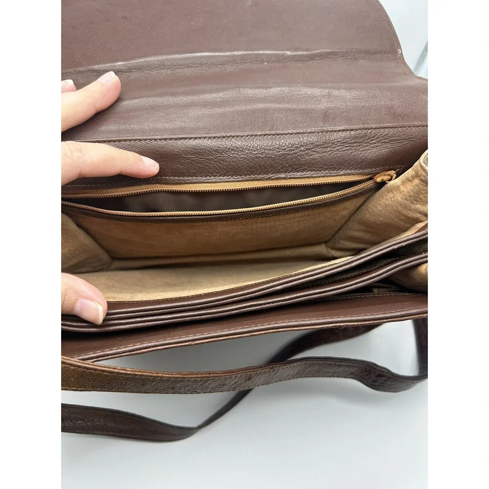 South African Genuine Ostrich Leather Brown Kango Adjustable Handbag Purse READ